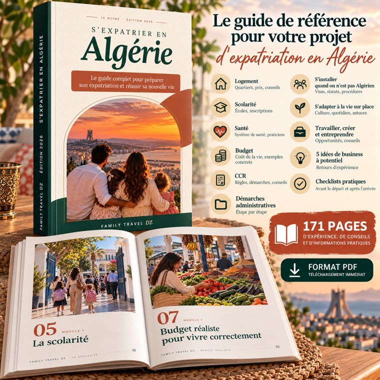 Le guide S'expatrier en Algérie : couverture et pages intérieures